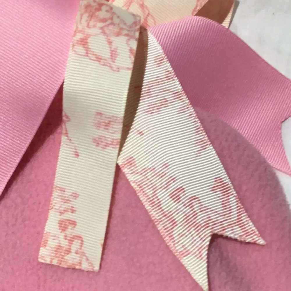 Lexy Lu Designs warm ribbon topped pink hat